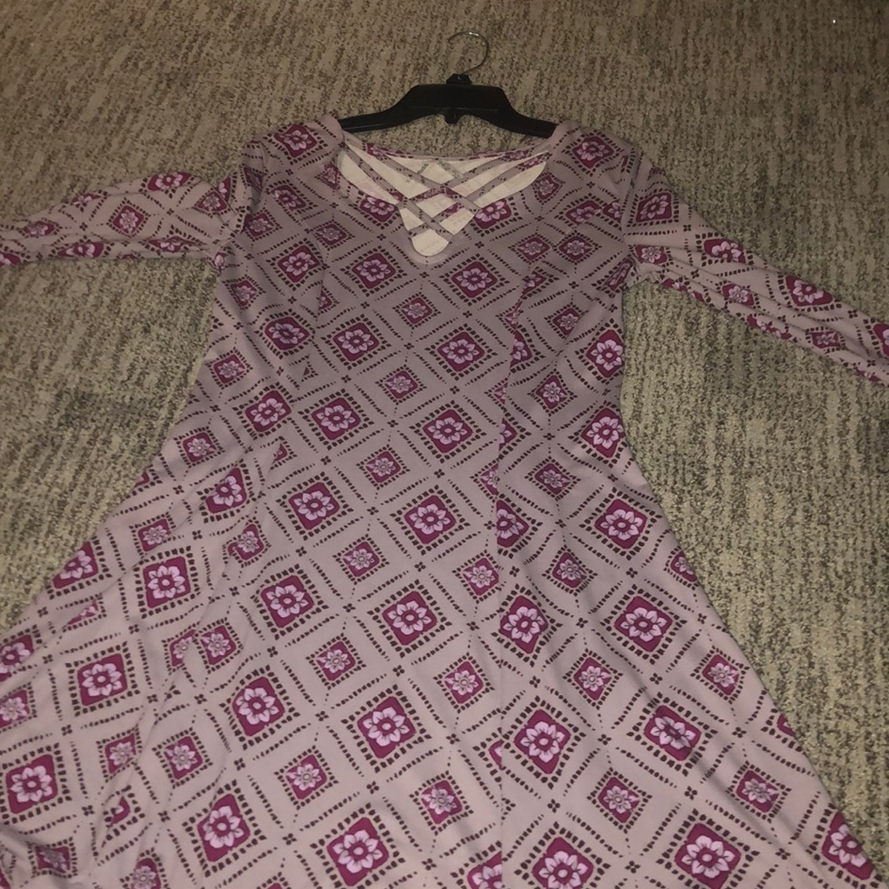 Soft long-sleeve flowy dress